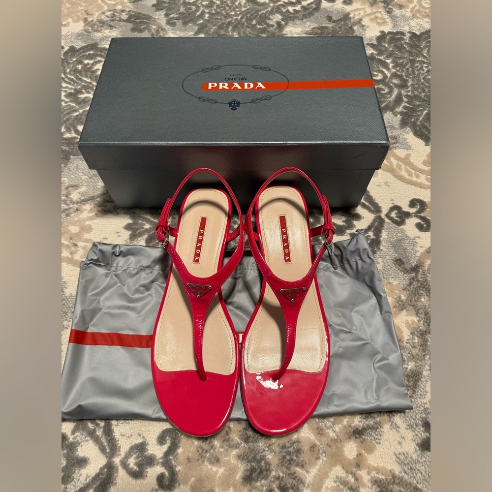 Prada Strap Sandle with Micro Heel